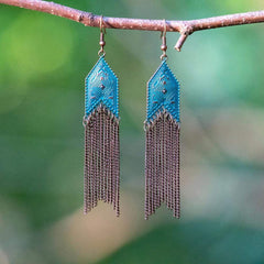 Ethnic Arrow Tassel Earrings