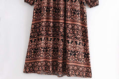 Ethnic Floral Maxi Dress