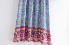 Fenna Blue Floral Maxi Dress