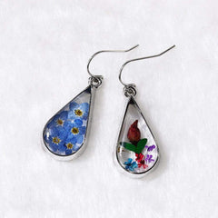 Floral Water Drop Earrings