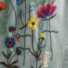 Gigi Embroidered Detail Denim Skirt