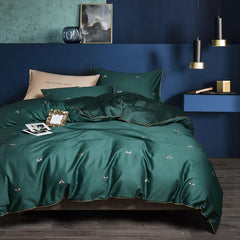 Emerald Bee Duvet Cover Set (Egyptian Cotton)