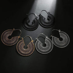 Hollow Flower Dangle Earrings