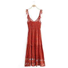 Nena Maxi Dress in Red