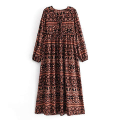 Ethnic Floral Maxi Dress