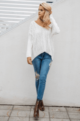 Jess Lace Up Sweater