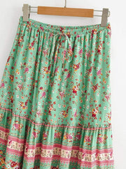 Triana Maxi Skirt in Green