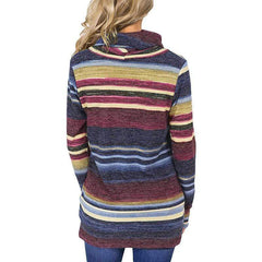 Turtleneck Striped Pullover (2 Colors)