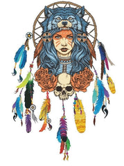 Alternative Wolf Girl Wall Sticker