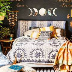 Wooden Moonphase Mirror Set