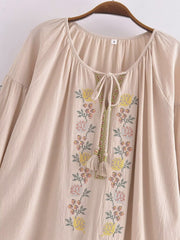 Boho Blossom Embroidered Blouse