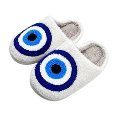 Evil Eye Fluffy Slippers