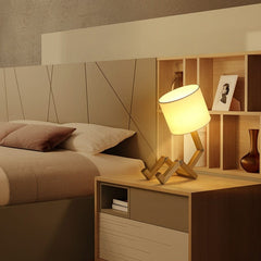Robot Wooden Table Lamp