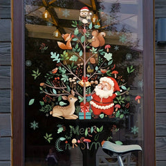Santa Claus Merry Christmas Window Decal