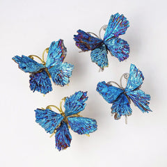 Blue Titanium Aura Kyanite Butterfly