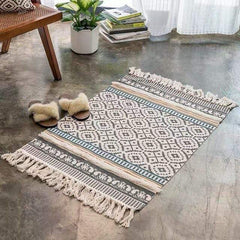 Linen Carpet with Tassels (6 designs)