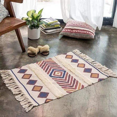 Linen Carpet with Tassels (6 designs)