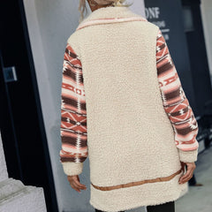 Aztec Print Teddy Coat