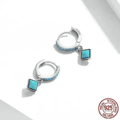 925 Sterling Silver Turquoise Pendant Earrings