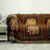 Boho Elephant Throw Blanket