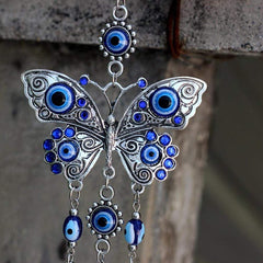 Blue Evil Eye Butterfly Charm