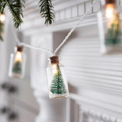 Christmas Tree Glass Jar String Lights