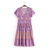 Chrysanne Purple Mini Dress