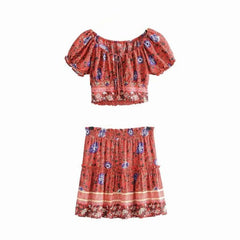 Delilah Crop Top & Mini Skirt Set