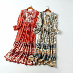 Elin Long Sleeve Boho Maxi Dress