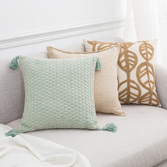 Embroidery Leaves Cushion Covers