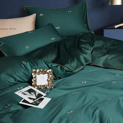 Emerald Bee Duvet Cover Set (Egyptian Cotton)