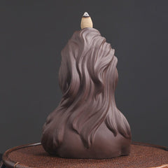 Female Face Backflow Incense Burner