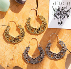 Hollow Out Hoop Boho Earrings