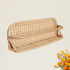Koa Rattan Display Wall Shelf