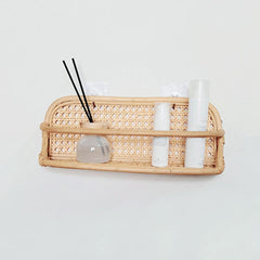 Koa Rattan Display Wall Shelf