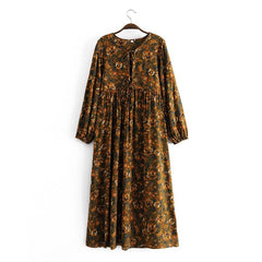 Malena Long Sleeve Boho Maxi Dress
