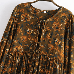 Malena Long Sleeve Boho Maxi Dress