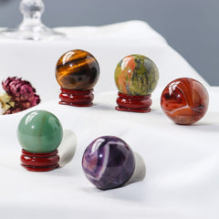 Natural Crystal Ball Gift Box Set