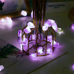Natural Quartz Crystals String Lights