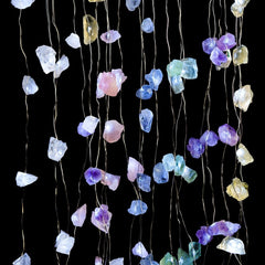 Natural Quartz Crystals String Lights