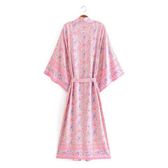 Rosalie Pink Floral Kimono