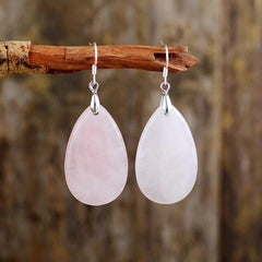 Teardrop Gemstone Dangle Earrings