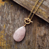 Rose Quartz Teardrop Pendant