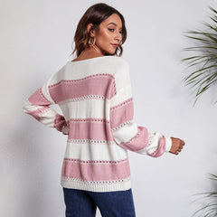 Rowan Off Shoulder Striped Sweater
