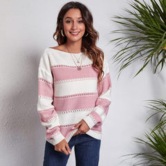 Rowan Off Shoulder Striped Sweater