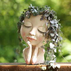 Thoughtful Lady Planter