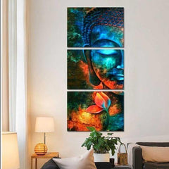 Turquoise Buddha Canvas Wall Art