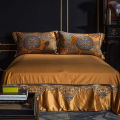 Wynn Luxury Gold Duvet Cover & Shams 600tc