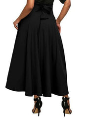 Women's High Waist Pleated Midi Skirt A-Line, Belted & Flowy with Pockets