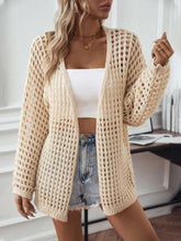 Women's Hollow Knitted Long Cardigan